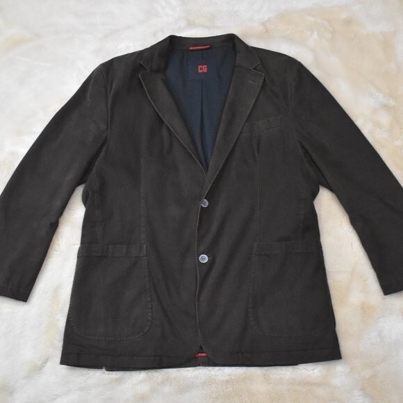 Club of Gents Dark Brown Cotton Casual Blazer Jacket Men’s Size Large - Picture 3 of 16
